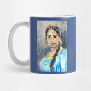 Punjabi beauty in blue Mug